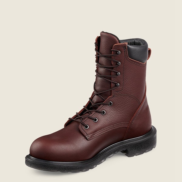 Red Wing Mens Safety Boots - Supersole® 2.0 - 8-inch Toe - Burgundy - IJM824697